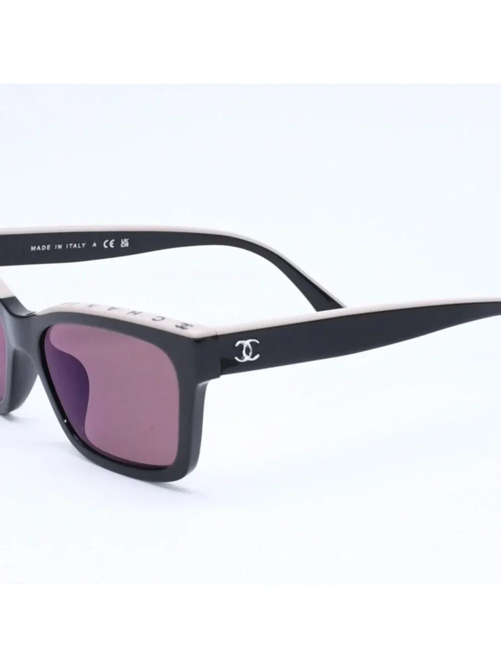 Chanel Sunglasses Eyewear CC Logo Black Greige